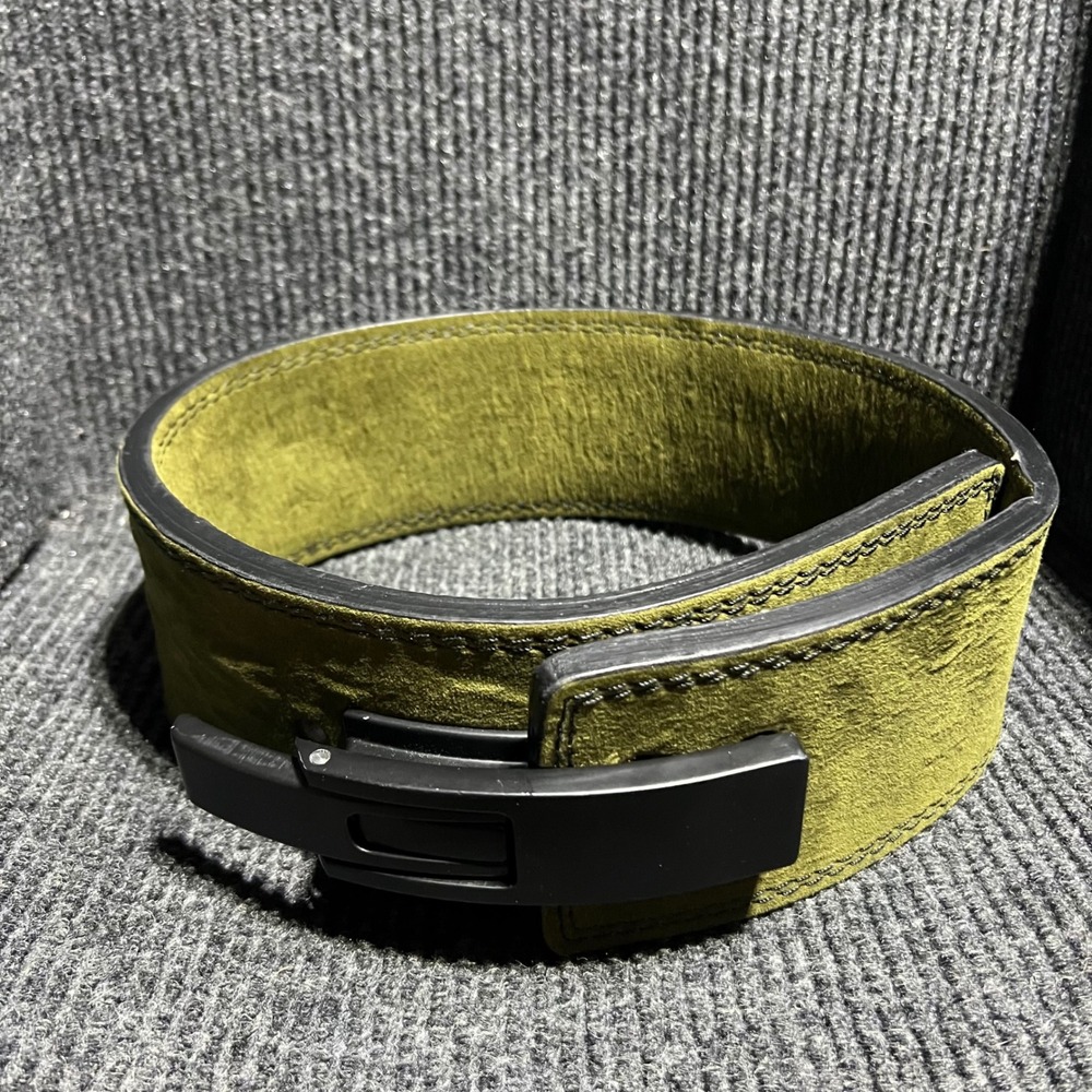 Gymreapers Lever Belt Unisex Medium Olive Green Powerlifting Weightlifting 10mm